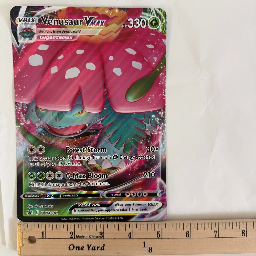 Pokemon Venusaur VMAX SWSH102 Jumbo Oversized Black Star Promo Holo 2021